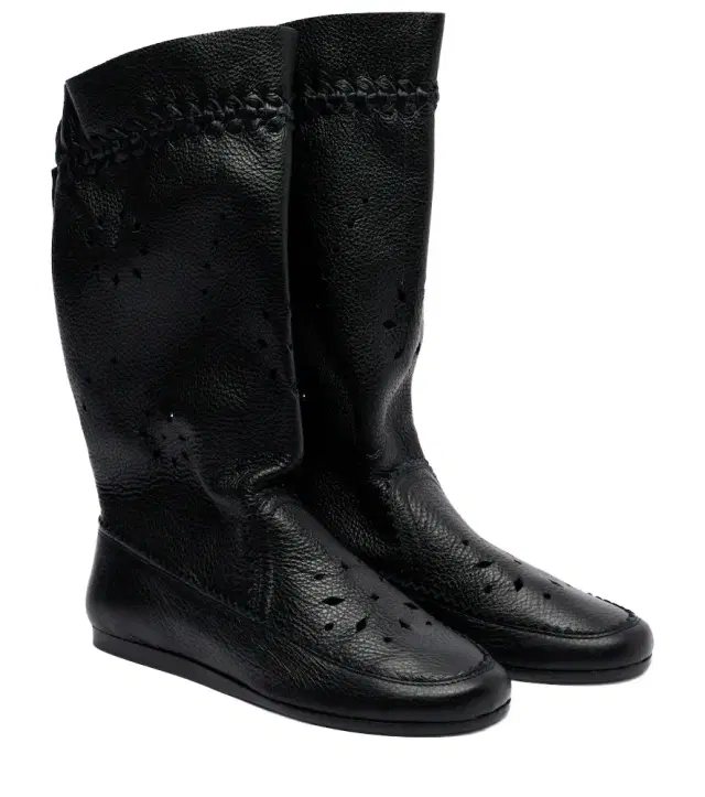 Isabel Marant Welky laser-cut leather mid-calf boots