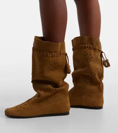 Isabel Marant Welky laser-cut suede mid-calf boots | Thumbnail 6