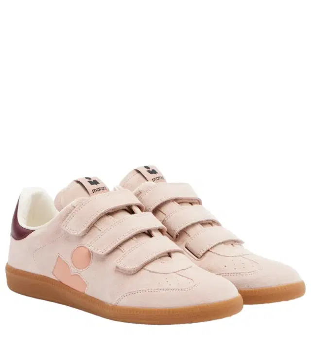 Isabel Marant Beth leather-trimmed suede sneakers