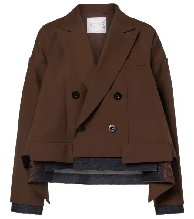Sacai Denim-trimmed jacket