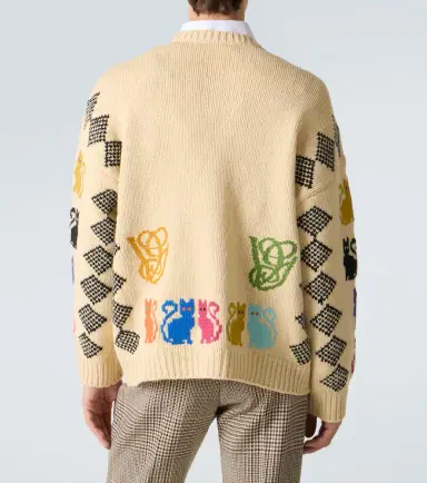 Valentino Jacquard virgin wool cardigan | Thumbnail 5 Valentino Jacquard virgin wool cardigan | Thumbnail 5