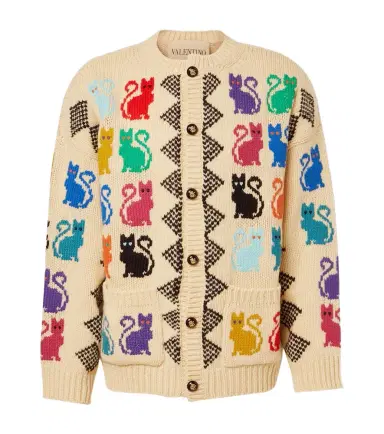 Valentino Jacquard virgin wool cardigan | Thumbnail 1 Valentino Jacquard virgin wool cardigan | Thumbnail 1