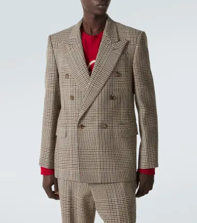 Valentino Prince of Wales check virgin wool blazer | Thumbnail 7 Valentino Prince of Wales check virgin wool blazer | Thumbnail 7