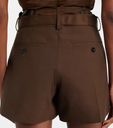 Sacai Belted satin-trimmed shorts | Thumbnail 5