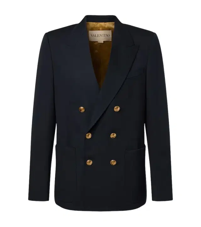 Double-breasted virgin wool blazer