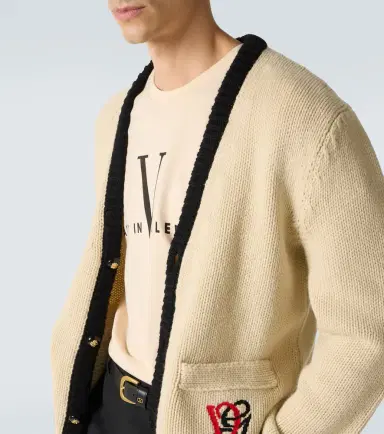 Valentino Embroidered virgin wool cardigan | Thumbnail 3 Valentino Embroidered virgin wool cardigan | Thumbnail 3