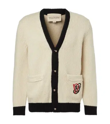 Valentino Embroidered virgin wool cardigan | Thumbnail 1 Valentino Embroidered virgin wool cardigan | Thumbnail 1