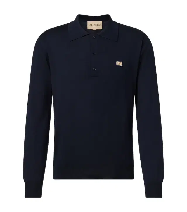 VLogo virgin wool polo sweater