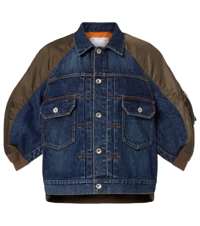 Denim and twill jacket