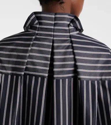 Sacai Striped oversized cotton-blend shirt | Thumbnail 3