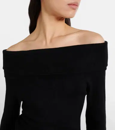 Lisa Yang Off-shoulder cotton and cashmere top | Thumbnail 2 Lisa Yang Off-shoulder cotton and cashmere top | Thumbnail 2