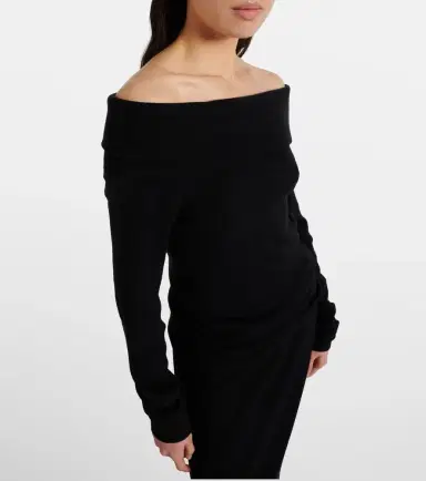Lisa Yang Off-shoulder cotton and cashmere top | Thumbnail 4 Lisa Yang Off-shoulder cotton and cashmere top | Thumbnail 4