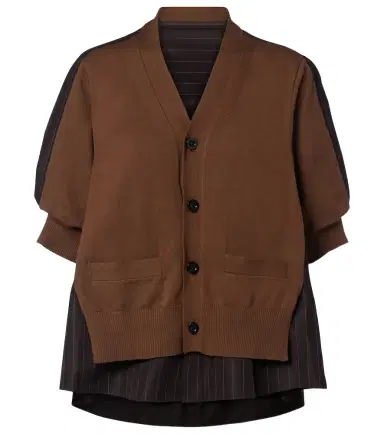 Sacai Striped cotton cardigan | Thumbnail 1 Sacai Striped cotton cardigan | Thumbnail 1