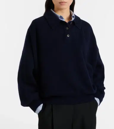 Lisa Yang Etta cashmere polo sweater | Thumbnail 3 Lisa Yang Etta cashmere polo sweater | Thumbnail 3