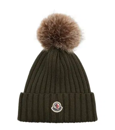 Moncler Logo virgin wool beanie | Thumbnail 1