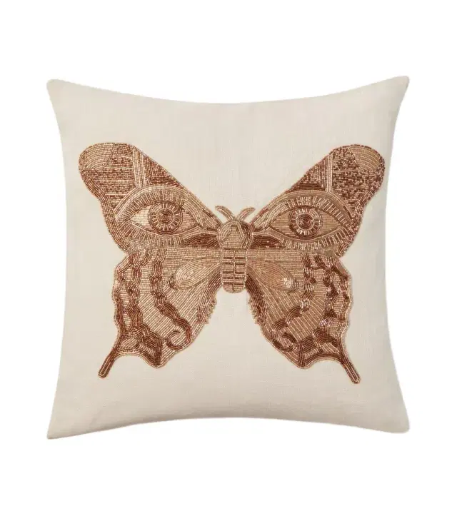 Jonathan Adler Muse beaded linen cushion