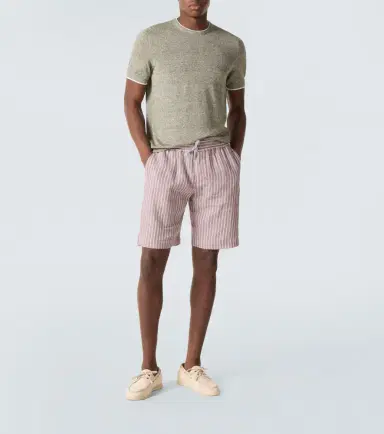 Fedeli Alfa striped linen Bermuda shorts | Thumbnail 2 Fedeli Alfa striped linen Bermuda shorts | Thumbnail 2