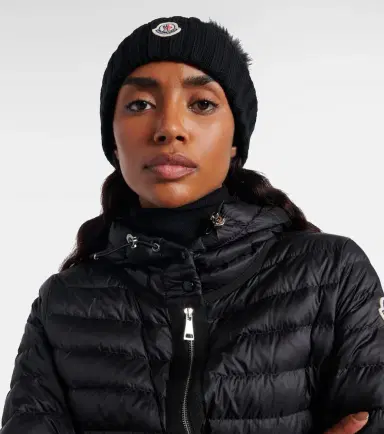 Moncler Ribbed-knit virgin wool beanie | Thumbnail 4