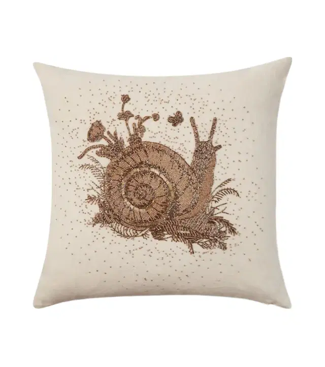 Jonathan Adler Botanist beaded linen cushion