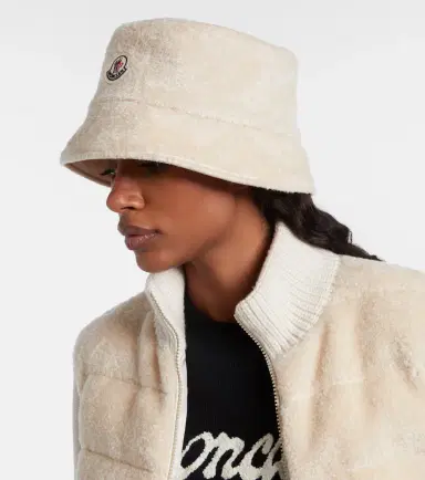 Moncler Logo reversible teddy bucket hat | Thumbnail 4