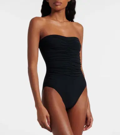 Karla Colletto Basics ruched strapless swimsuit | Thumbnail 2