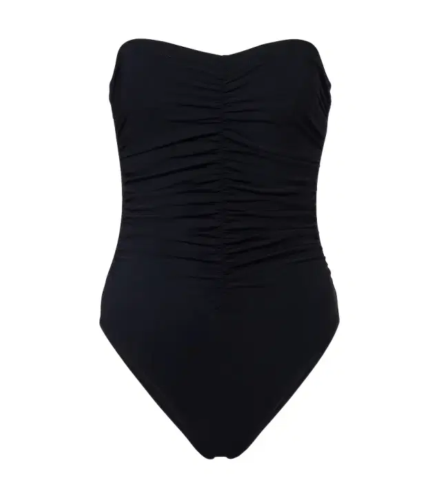 Karla Colletto Basics ruched strapless swimsuit