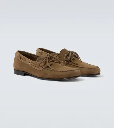 Valentino Garavani Palm Avenue VLogo suede boat shoes | Thumbnail 6