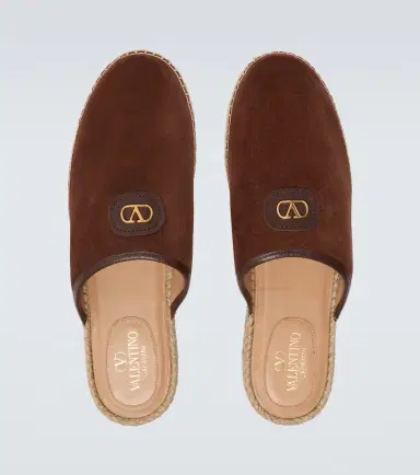 Valentino Garavani Palm Avenue VLogo suede mules | Thumbnail 4 Valentino Garavani Palm Avenue VLogo suede mules | Thumbnail 4