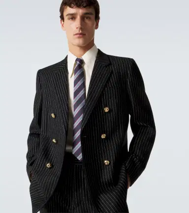 Valentino Garavani Striped silk jacquard tie | Thumbnail 2