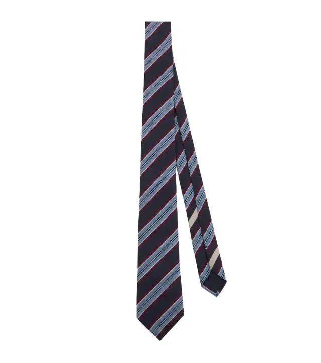 Striped silk jacquard tie