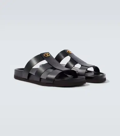 Valentino Garavani Studshield VLogo leather sandals | Thumbnail 3