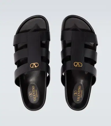 Valentino Garavani Studshield VLogo leather sandals | Thumbnail 5