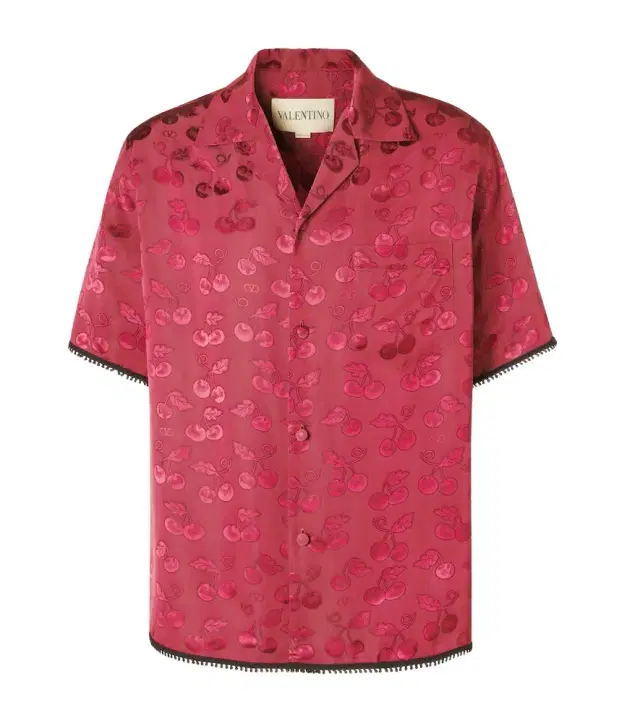 Valentino Cherryfic jacquard bowling shirt