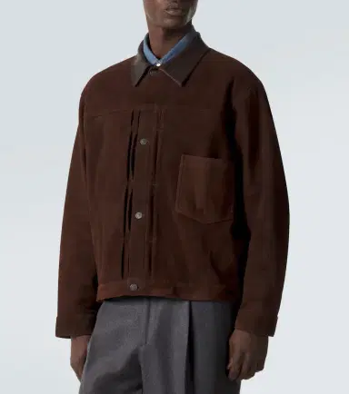 A.PRESSE A. Presse 1st Type leather-trimmed suede jacket | Thumbnail 6 A.PRESSE A. Presse 1st Type leather-trimmed suede jacket | Thumbnail 6