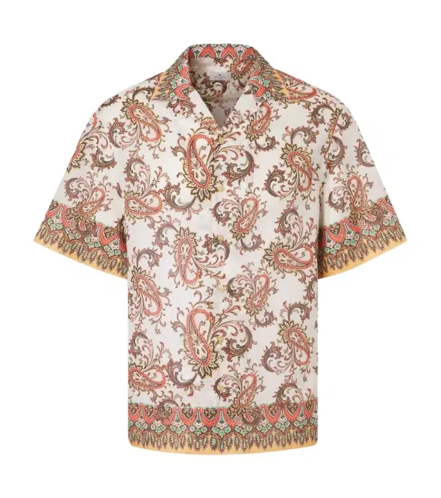 Etro Paisley cotton bowling shirt