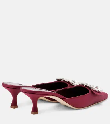 Manolo Blahnik Mayjou 50 crystal-embellished satin mules | Thumbnail 4 Manolo Blahnik Mayjou 50 crystal-embellished satin mules | Thumbnail 4