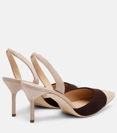 Manolo Blahnik Capsli 70 suede slingback pumps | Thumbnail 3 Manolo Blahnik Capsli 70 suede slingback pumps | Thumbnail 3
