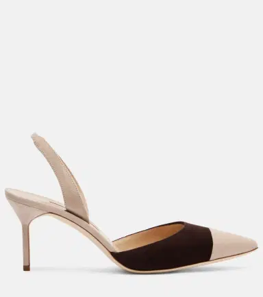 Manolo Blahnik Capsli 70 suede slingback pumps | Thumbnail 4 Manolo Blahnik Capsli 70 suede slingback pumps | Thumbnail 4