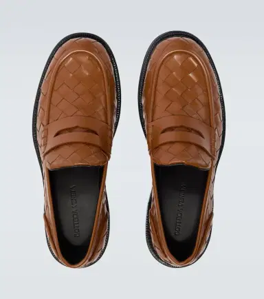 Bottega Veneta James Intrecciato leather penny loafers | Thumbnail 2