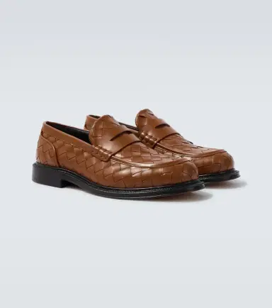 Bottega Veneta James Intrecciato leather penny loafers | Thumbnail 4