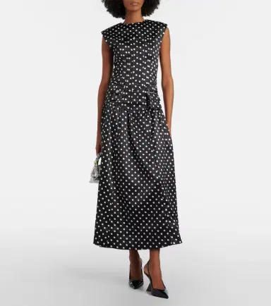 Ganni Polka-dot satin corset top | Thumbnail 4