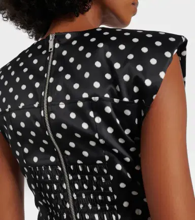 Ganni Polka-dot satin corset top | Thumbnail 5