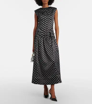 Ganni Polka-dot satin maxi skirt | Thumbnail 3 Ganni Polka-dot satin maxi skirt | Thumbnail 3