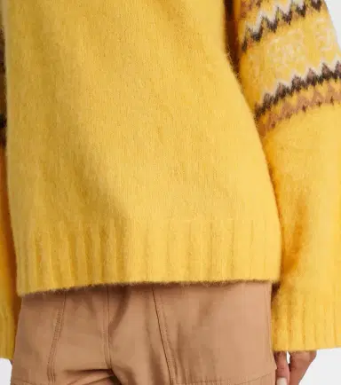 Ganni Fair Isle alpaca and wool-blend intarsia sweater | Thumbnail 4