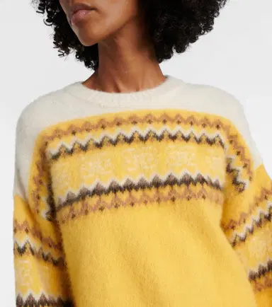 Ganni Fair Isle alpaca and wool-blend intarsia sweater | Thumbnail 6