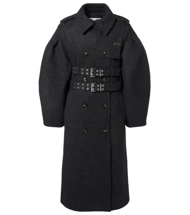 Ganni Belted wool and cashmere-blend coat