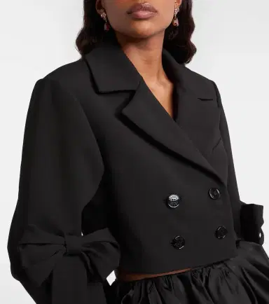 Ganni Double-breasted cropped blazer | Thumbnail 2