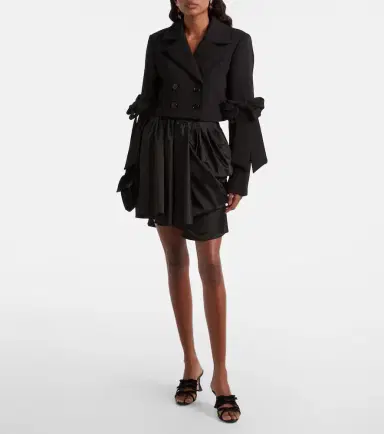 Ganni Double-breasted cropped blazer | Thumbnail 3