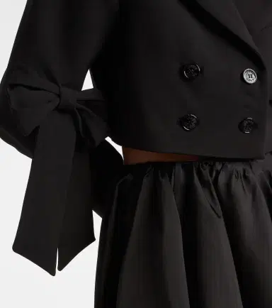 Ganni Double-breasted cropped blazer | Thumbnail 4