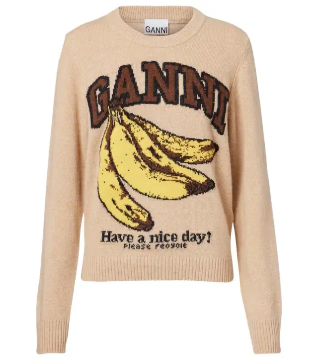 Ganni Logo intarsia sweater
